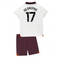 Dětský Fotbalový dres Manchester City Kevin De Bruyne #17 2023-24 Venkovní Krátký Rukáv (+ trenýrky)